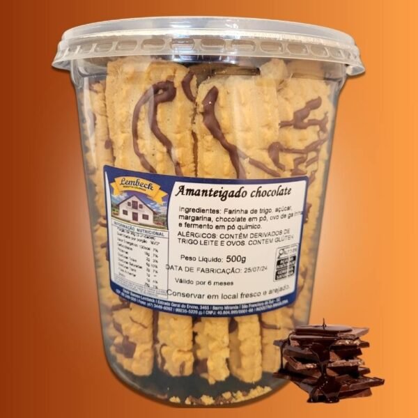 Biscoito Amanteido de Chocolate