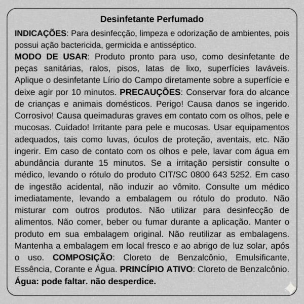 Desinfetante Perfumado Pindorama 5L - Imagem 3