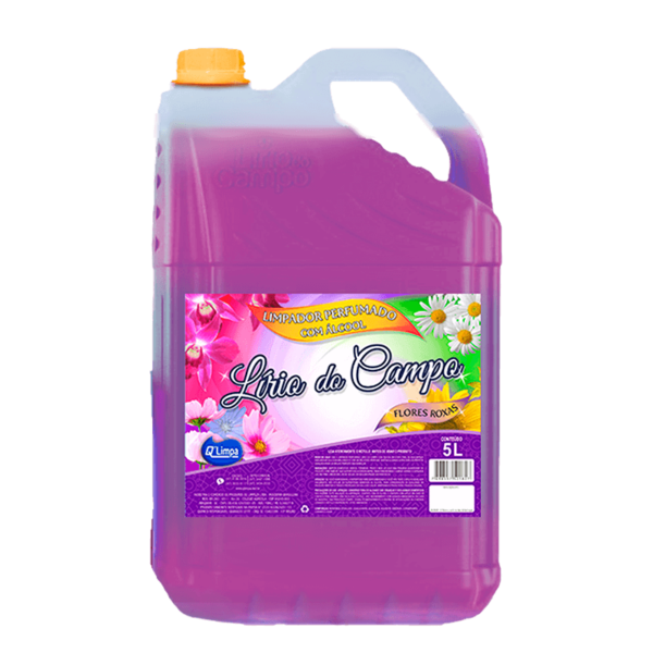 Limpador Perfumado com Alcool 5L Flores Roxas