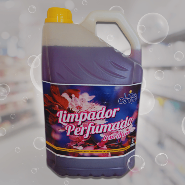 Limpador Perfumado com Alcool 5L Flores Roxas